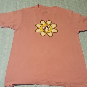 Final Price! Pink T-Shirt with Cartoon Flower Design